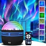 Sternenhimmel Projektor, Ocean Lamp, Nachtlicht Sternenhimmel Ozean Lampe, Polarlicht Lampe, LED Nordlicht Projektor mit Fernbedienung & 7 Lichteffekten füR Schlafzimmer Dekoration.[Energieklasse A]