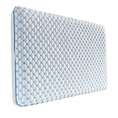 Iwacool Ultradünnes Kühlendes Memory Foam Kissen für Bauchschläfer und Rückenschläfer/Flaches Kopfkissen 2.75inch Bauchschläferkissen Stoffbezug Waschbar, Orthopädisches Kissen 40x60 zum Schlafen