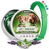Monked | Natürliches Flohhalsband Hunde ohne Chemie | Zeckenhalsband für Hunde klein & groß | Größenverstellbar | bis 8 Monate Schutz | Zeckenschutz Hund | Anti Floh Hund | Anti Floh Hund [Grün]