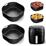 Silikonform HeißLuftfritteuse Zubehör für Russell Hobbs Heißluftfritteuse XXL, 2 Airfryer Silikonform für Russel Hobbs Heißluftfritteuse 8 L, Air Fryer Silikon Einsatz für Russell Hobbs Airfryer