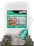 Smabix® 10L Steinimprägnierung Außen, [Transparent mit Abperleffekt], für 120 m², kinderleichte Anwendung, Steinversiegelung Außen, Imprägnierung für Terrassenplatten, Natursteine, Beton, Pflaster