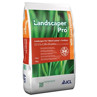 ICL Rasendünger mit Unkrautvernichter und Langzeitwirkung gegen Unkraut Landscaper Pro Weed Control 22+05+05 (+2,4D +Dicamba) 10kg
