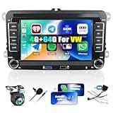 4G+64G CAMECHO Android 13 Autoradio 2Din mit Navi für VW Golf 5 6 Polo Touran, 7 Zoll Bildschirm Touch Display Auto Radio mit GPS Navi WiFi Bluetooth FM/RDS 32EQ SWC+Rückfahrkamera