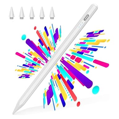 AMZBOSS Stift für Apple iPad 2018-2025, mit Schnellladeleistung Palm Rejection und Neigungssensitivität, Stylus Pencil für iPad A16/10/9/8/7/6,Pro 11/12.9,Air 3/4/5/M2/M3,Mini 5/6(Weiß)