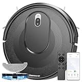 Vexilar W7 Saugroboter mit Wischfunktion 3 in 1, Staubsauger Roboter mit Anti-Haar-Wicklungs-Saugdüse, 4000Pa Saugkraft, 120Mins Max, APP/Fernbedienung, Ideal für Tierhaare,Teppiche und Hartböden