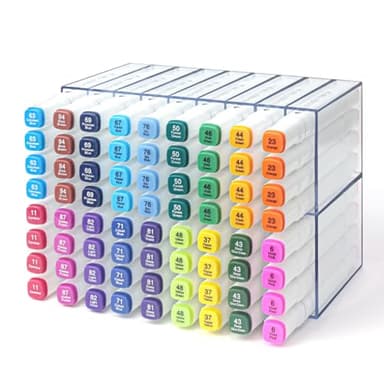 Vowcarol Transparenter Acryl-Marker-Organizer, Marker-Halter, 18 Steckplätze für 72 Marker, 1 Packung
