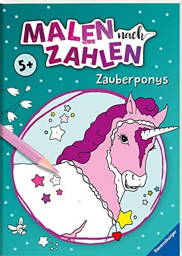 Malen nach Zahlen ab 5: Zauberponys