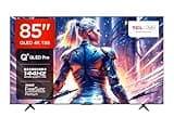 TCL 85T8B 85-Zoll QLED Pro 144Hz Onkyo Gaming Fernseher, 4K UHD, HDR Pro, Google TV (Dolby Vision IQ & Atmos, Motion Clarity, Freihändige Sprachsteureung, Kompatibel mit Google Assistant & Alexa)