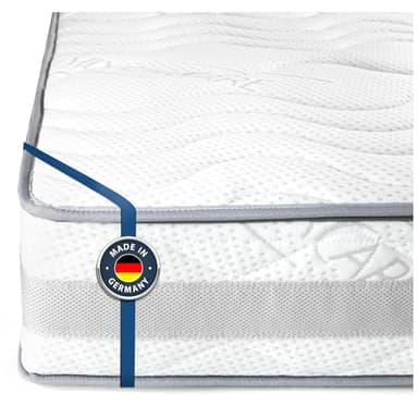 BMM Matratze 90x200cm Komfort 23 H2 medium/Kaltschaummatratze Öko-Tex Zertifiziert/ergonomische 7 Zonen Matratze Höhe 23cm Komfort 23 / Matratzen produziert in Deutschland