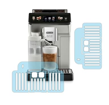 5 x Schutzfolie passend für DeLonghi Eletta Explore/Explore Cold Brew ECAM 450.76 T - 450.55 S - 452.57 G - 450.55 G - 450.86 T - 450.65 S - 452.67 G Abtropfblech - Tassenablage - Tropfblech