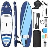 Devoko SUP Board, Aufblasbares SUP Board 320cm, 2-in-1 Stand Up Paddle Board mit Kajaksitz & Zubehör, Bis 160kg, Ideal zum Surfen, Angeln, Yoga, Dunkelblau