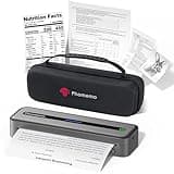 Phomemo M832 Thermodrucker A4, Tragbarer Drucker Kompatibel mit Phone und Laptop, Mobiler Drucker A4 für Unterwegs, Büro, Schule, Zuhause, mit Tragetasche und 4 Rollen Thermopapier, Grau