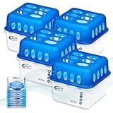 Smart-Planet 4er Set Luftentfeuchter inkl. 8 x400gr Granulat Nachfüllpack langlebig - für Räume mit hoher Luftfeuchtigkeit Raumentfeuchter ohne Strom