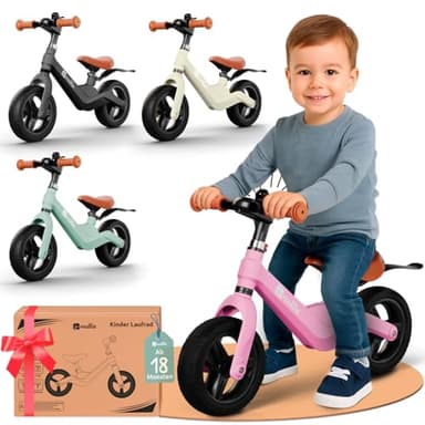 Mallie® sicheres Kinder Laufrad ab 2 Jahre I Inkl. Klingel & Spritzschutz I Lenker und Sitz Verstellbar - Laufräder, Laufrad ab 3 Jahre, 4 Jahre Balance Bike I Weihnachten