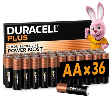 DURACELL Plus AA-Batterien (36er-Pack) – Alkaline-Batterien 1,5 V