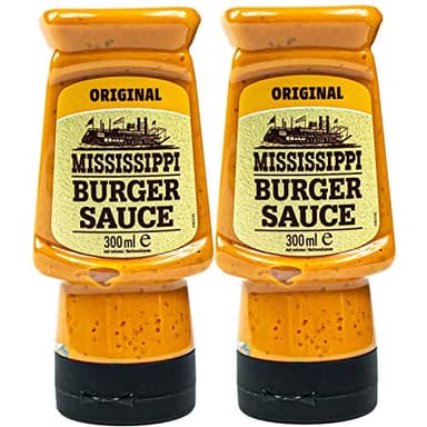 Mississippi - 2er Set Burger Sauce "Original" 300 ml - Würzig cremige Burgersauce - Premium Hamburger Soße ideal auch für Sandwich, Gegrilltem und als Dip