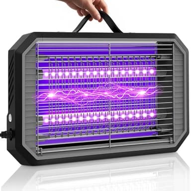 WUEAOA Insektenvernichter elektrisch mit 2 × 5W UVA LEDs, Mückenlampe wandmontage 4200V, Fliegenfalle elektrisch IPX4 für Innen und Außen, schnell und chemiefrei, leise