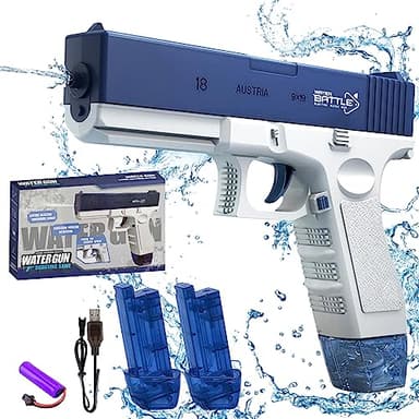 Wasserpistole Elektrisch,Automatische Wasserpistole Große Kapazität,Wasserpistole mit Großer Reichweite,Elektrische Wasserpistole für Erwachsene und Kinder,Sommer,Strandparty,Pool Spielzeug