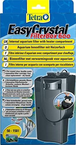 Tetra EasyCrystal Aquarium Filterbox 600 - Filter für 50-150 L Aquarien, für kristallklares gesundes Wasser, einfache Pflege, intensive mechanische, biologische und chemische Filterung