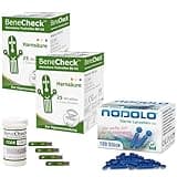 BeneCheck Harnsäure Teststreifen 50 Stück und 100 Nodolo Lanzetten im Bundle