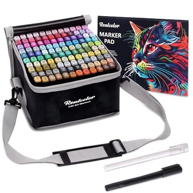 Alkohol Marker Set, 120 Stück Alcohol Marker, Doppelspitze, Kunst-Marker für Erwachsene, Alkoholmarker zum Zeichnen, Malen, Skizzieren, Kartenherstellung, Illustration, ideal für Künstler, Designer