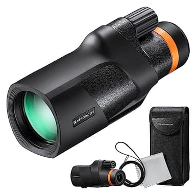K&F Concept Monokular Teleskop IP68 Wasserdicht 12x50 HD Handy Fernrohr Mit Arca-Schnittstelle für Vogelbeobachtung, Jagen, Wandern, Konzert, Schwarz
