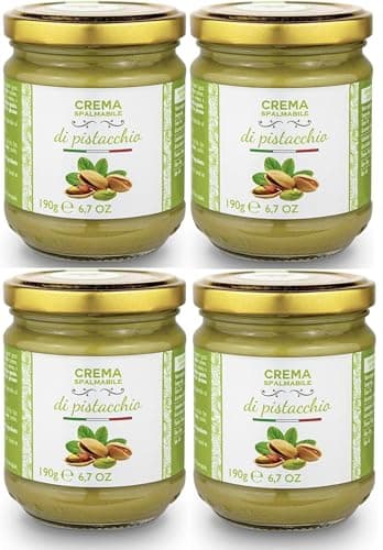 4 Stück Brontedolci - Pistaziencreme mit 40% Pistazien - Aus Sizilien (Ätna) - 4x 190g