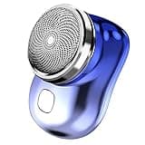 Mini Rasierer, Elektrischer Rasierer Herren, USB wiederaufladbar, Mini Shave Tragbarer Elektrorasierer für Zuhause und Reisen, Nass und Trockenrasierer, Geschenk für Männer (Blau)