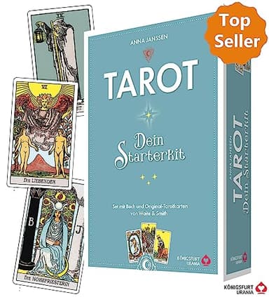 TAROT - Dein Starterkit: 78 Karten mit Buch (Tarotkarten legen lernen, Tarotkarten mit Buch für Anfänger)