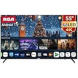 RCA QLED Smart TV 55 Zoll (139 cm) UHD 4K Android Fernseher mit WiFi, App Store, Bluetooth, HDR, USB. HDMI