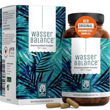 Brennnessel Kapseln Komplex mit Rosskastanienextrakt und roter Weinlaub Vegan und ohne chemische starke Entwässerungstabletten 90 Wassertabletten von NATURTREU