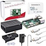 GeeekPi Starter Kit für Raspberry Pi 5 8GB, Inklusive Pi 5 8GB RAM-Board, 128GB SD-Karte und Kartenleser, Pi 5 ABS Gehäuse mit Armor Lite V5 Aktivkühler, 27W 5.1V 5A USB C Netzteil, 2pcs 4K HDMI-Kabel