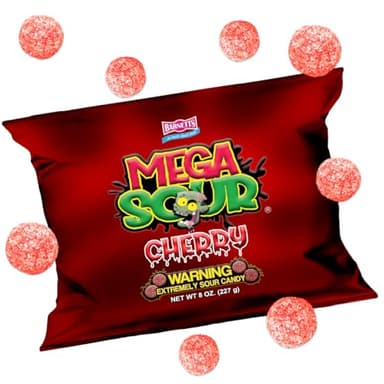 Barnetts Sweets Mega Sour Candy Cherry Kirsche (227g)