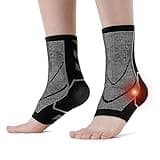 ACWOO Neuropathie Socken,2 PC Neuropathie Sprunggelenkbandage Damen Herren, Sprunggelenk Orthopädische Kompressionssocken, Plantarfasziitis Socken Mittelfußstütze für Sport, Fussball, Fitness (XL)