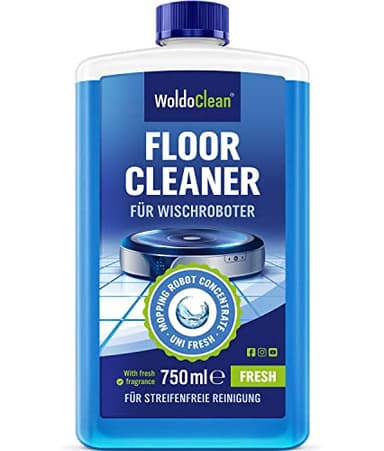 WoldoClean Wischroboter Bodenreiniger Konzentrat 750 ml - streifenfrei für alle Hartböden & Wischroboter, frischer Duft