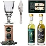 Absinth Starter Set von ALANDIA | Komplett mit original Absinth (2x 50 ml) | 1x Absinth Glas | 1x Absinth Löffel | 1x Absinth Zucker