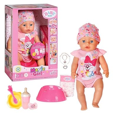BABY born Magic Girl, Babypuppe mit 10 Funktionen für Kinder ab 3 Jahren, funktioniert ohne Batterie, 43cm groß, 835005 Zapf Creation