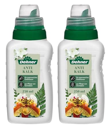 Dehner Antikalk Wasser-Enthärter, Universaldünger zur Verbesserung von Gießwasser, 2 x 250 ml (500 ml), für je ca. 25 l