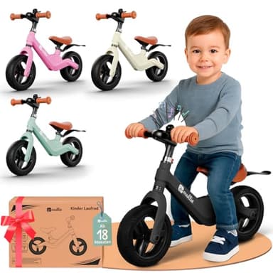 Mallie® sicheres Kinder Laufrad ab 2 Jahre I Inkl. Klingel & Spritzschutz I Lenker und Sitz Verstellbar - Laufräder, Laufrad ab 3 Jahre, 4 Jahre Balance Bike I Weihnachten