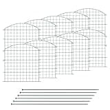 VERDOBA Premium Teichzaun Gartenzaun Komplettset - Steckzaun 20 Zaunelemente - Zaun für den Garten, Gitterzaun Set Oberbogen Zaun Garten - Hundezaun, Gartenzaun Metall (20x Oberbogen, Grün - RAL 6005)