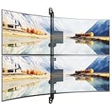 PUTORSEN 17-57’’ Monitor Wandhalterung 2 Monitore, Monitor Halterung 2 Monitore übereinander, bis zu 27 kg pro Bildschirm, 108mm Ultra Slim zur Wand, VESA 75/100, Premium Gasfeder