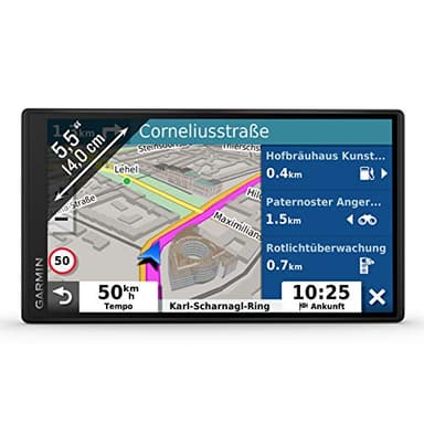 Garmin DriveSmart 55 MT-D EU Navi - Rahmenloses Touch-Display, 3D-Navigationskarten und Live-Traffic Via DAB+