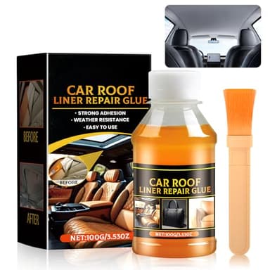 Dachhimmel Kleber, Dachhimmel Kleber Auto, Sprühkleber Dachhimmel, Starke Haftung, Hohe Temperaturbeständigkeit, Geeignet für Autohimmel, Sitzbezüge und Leder, 100g