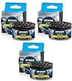 Areon Ken Lufterfrischer Auto New Car Duft Neues Autoduft Dose Neuwagen Duftdose Erfrischer Wohnung 3D Set Pack x 3