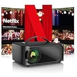 Beamer 4K【Official Netflix & Dolby Audio】 26000LM Remote Focus/6D Trapezkorrektur WiFi6 Bluetooth Smart Beamer Full HD 1080P, ONOAYO Unterstützt 4K Video Beamer Heimkino/Outdoor Handy Projektor