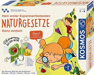 KOSMOS 602284 Mein erster Experimentierkasten Naturgesetze - ganz einfach, Spielerische Experimente für kleine Forscher, Experimentierkasten für Kinder ab 5 Jahre