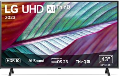 LG 43UR78006LK 109 cm (43 Zoll) UHD Fernseher (Active HDR, 60 Hz, Smart TV) [Modelljahr 2023]