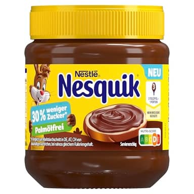 Nestlé Nesquik Brotaufstrich, 30% Weniger Zucker & Palmölfrei, Für die ganze Familie , 1er Pack (1 x 280g)