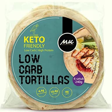 KETO Wrap LOW CARB Tortilla 4,4g carbs & 9g protein | 6 Stück (240g) | für Low Carb, Keto & Diabetiker | kebab, quesadilla, pizza