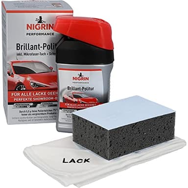 NIGRIN Performance Brillant-Politur TURBO, besonders materialschonend, entfernt leichte Kratzer, 300 ml, 1 Stück (1er Pack)